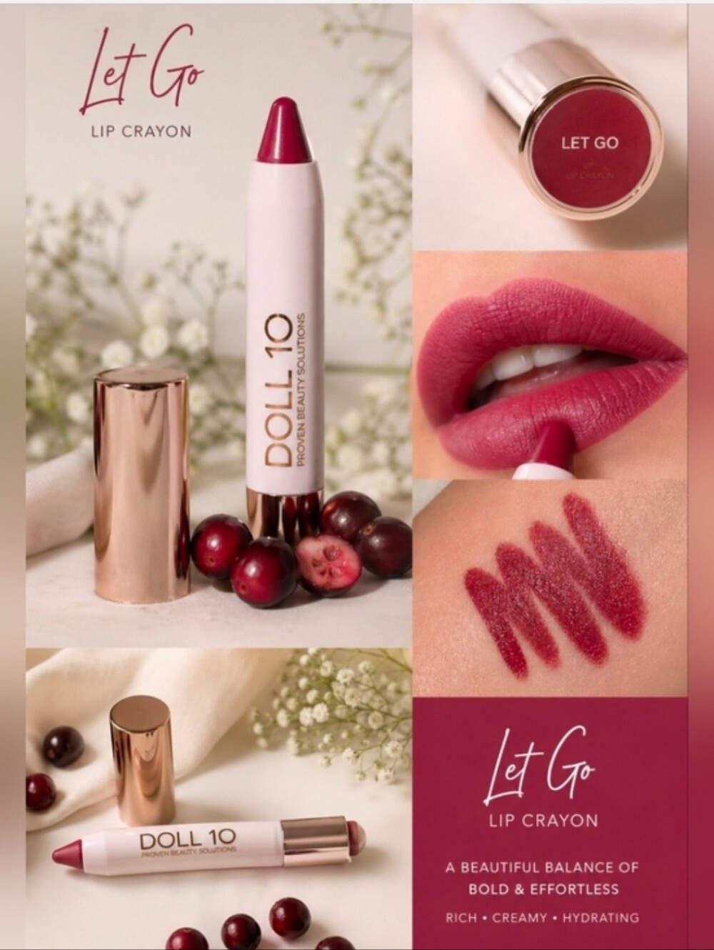 🧚‍♀️LET GO Doll 10 Discontinued Lip Crayon NWOBox